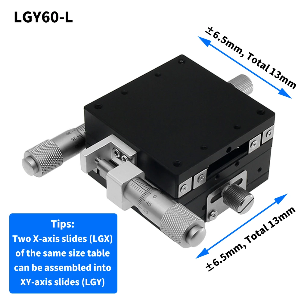 Trimming Guide Rail Micrometer Optical Table Displacement Platform X/XY/XYZ Axis Manual Sliding Table Precision Knob Table