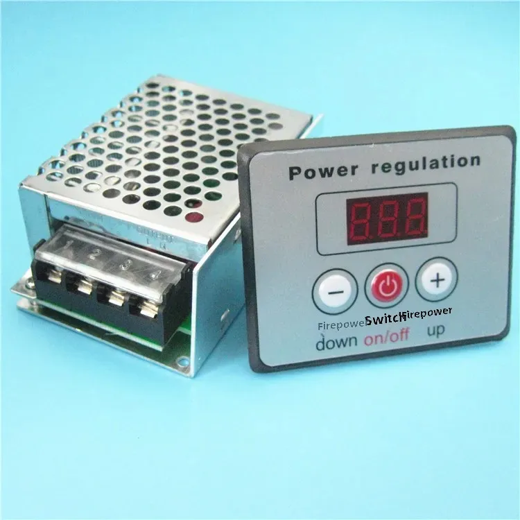 High Power 4000W Thyristor Electronic Digital Voltage Regulator For Control Of Light Dimness Speed And Temperature