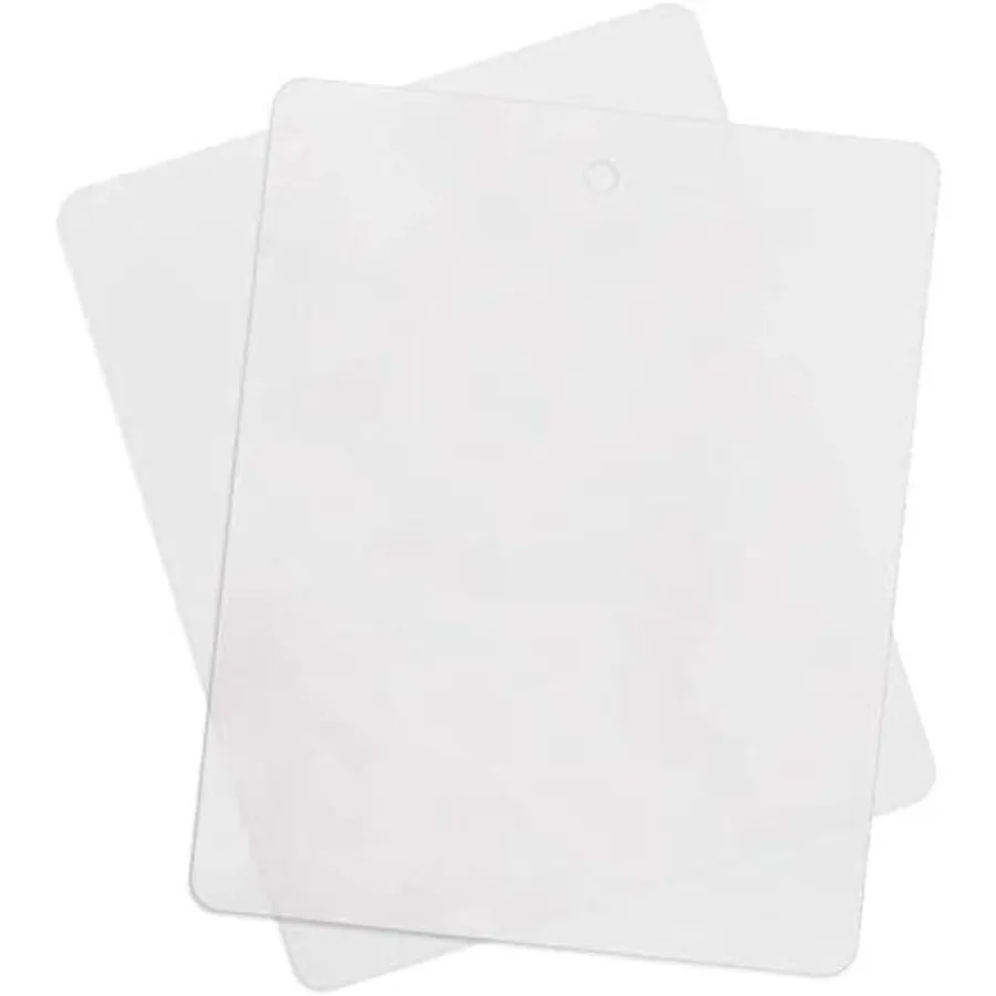 

Thin Clear Flexible Plastic Cutting Board Chopping Mat 12" x 15" 2