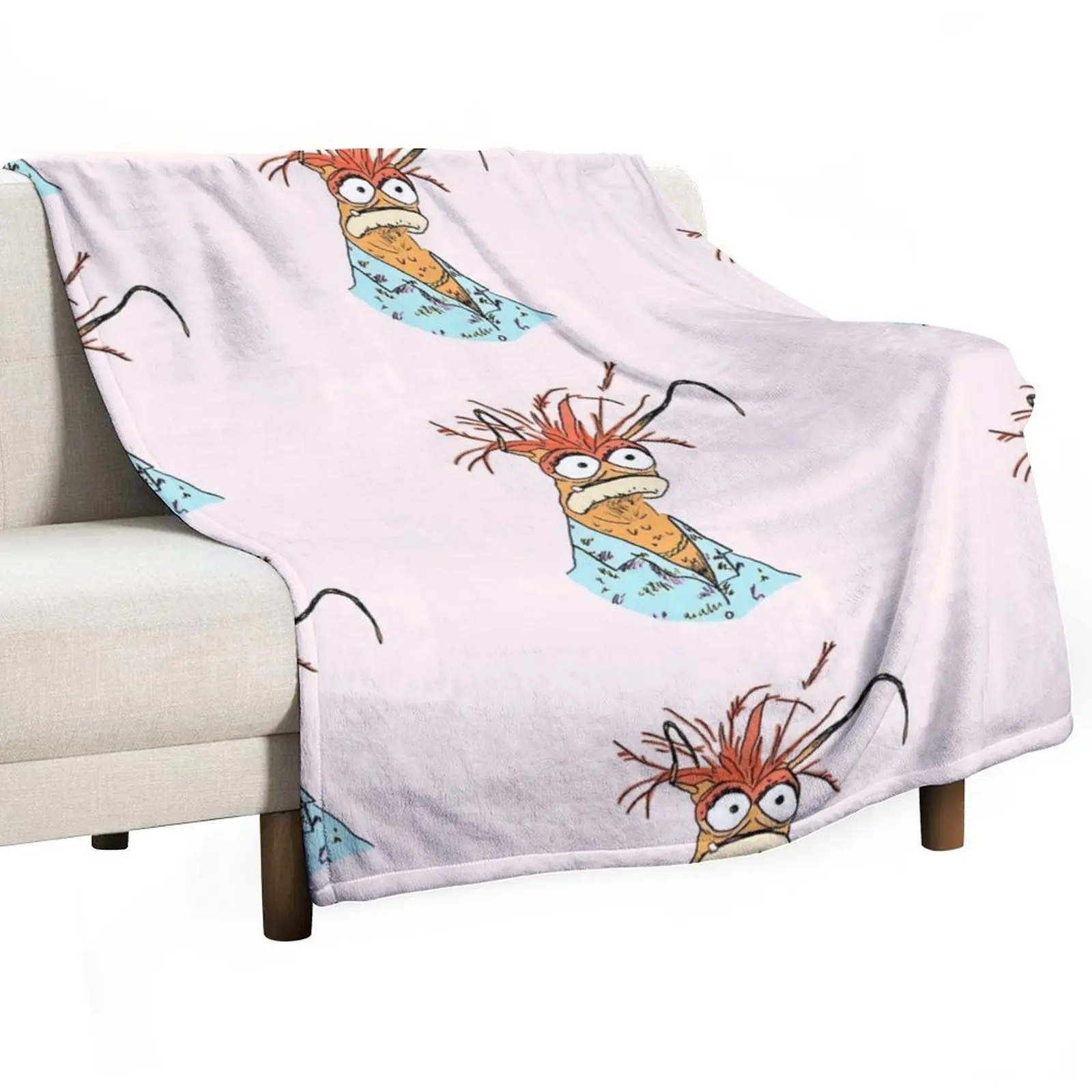 

pepe the king prawn. Throw Blanket Shaggy Furry Soft Blanket for Bedroom Living Room