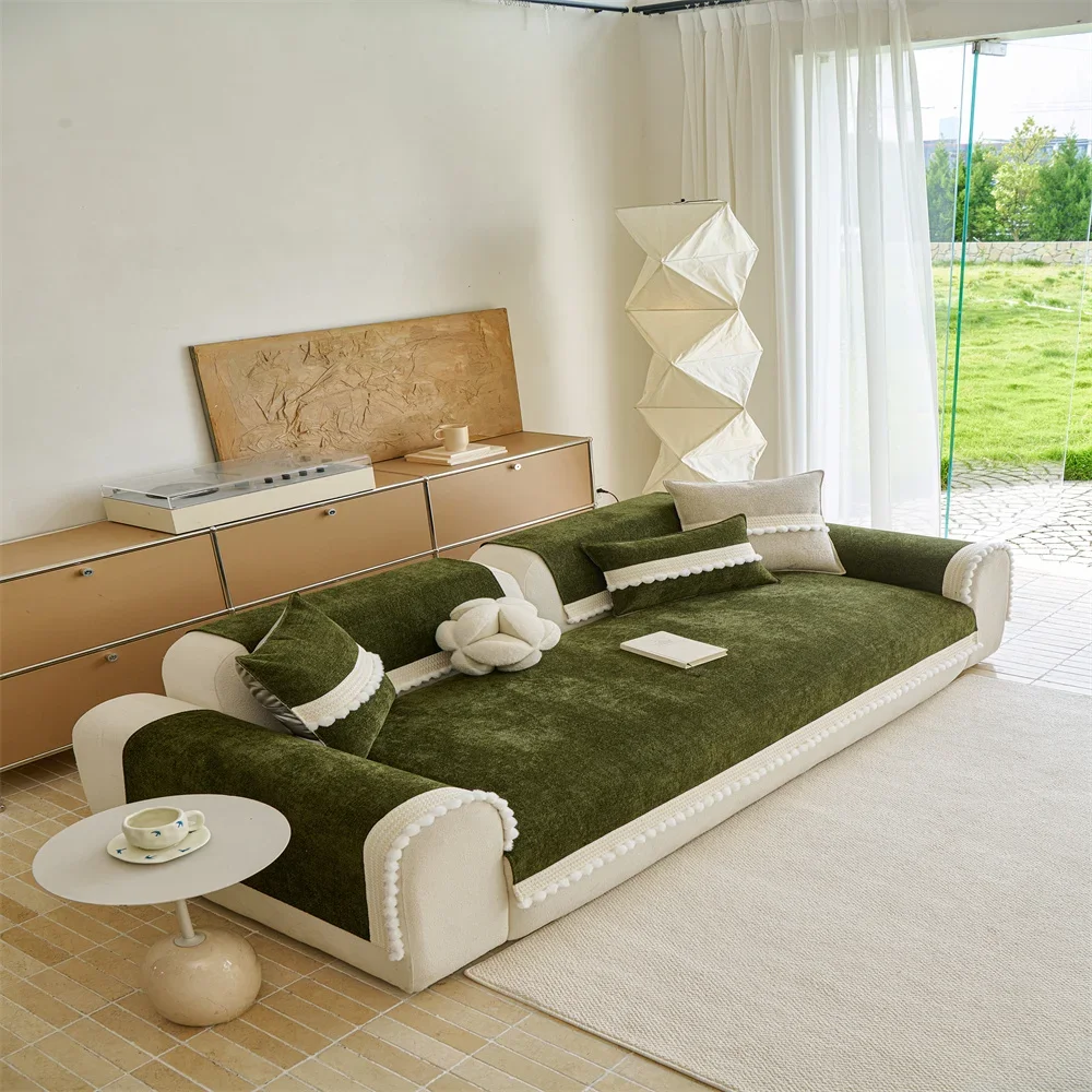 Sofa Cushion New Style Imitation Cotton and Linen All-season Anti-slip Cross-border Sofa Cover Full-cover Sofa Scarf