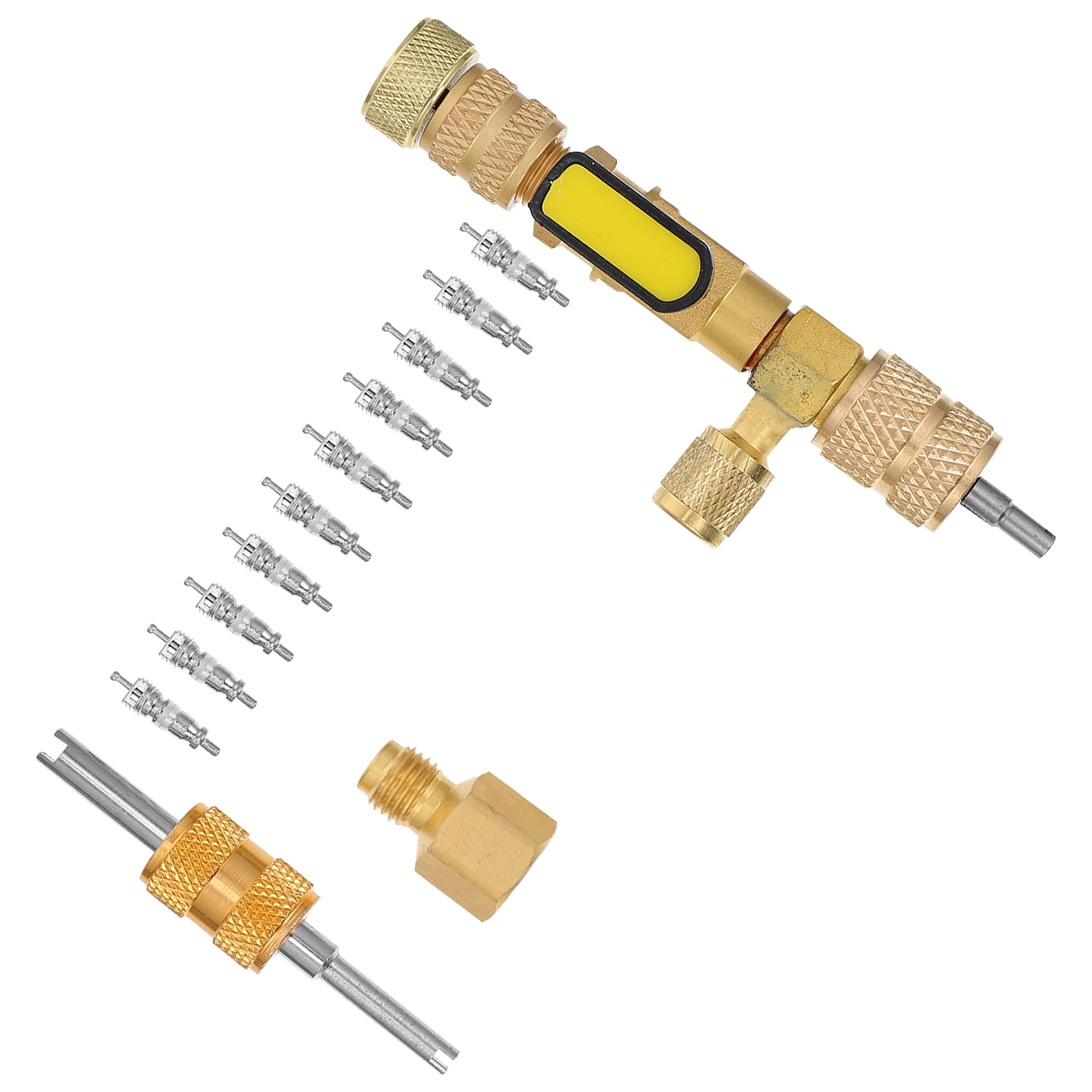 

Aluminum Alloy Core Remover Installer Tool for R410A System Compact Design Easy to Use Tire Cores Replacement Dual Size