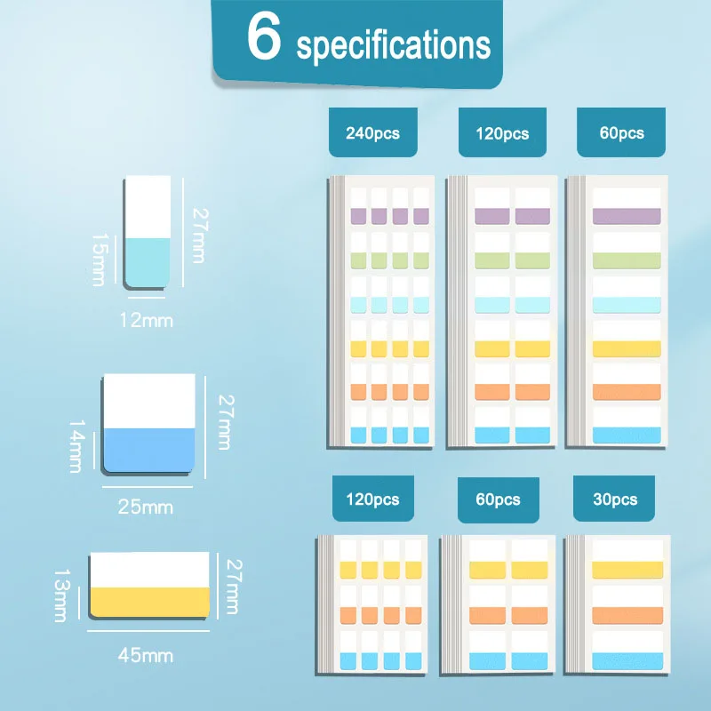 240 шт. Липкие заметки, наклейки с указателем на листе россыпью, наклейки для этикеток, инструкции по классификации, липкая прочная Закладка