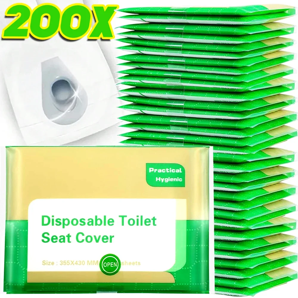 Capa descartável para assento de vaso sanitário, portátil, à prova d'água, solúvel, para viagem, acampamento, hotel, banheiro