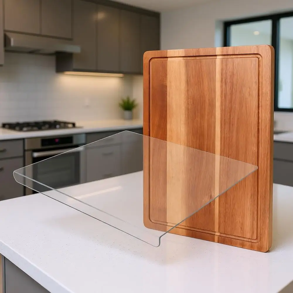 

Набор разделочных досок из 2 предметов: акрил с губкой и досками из дерева акации с канавкой для сока