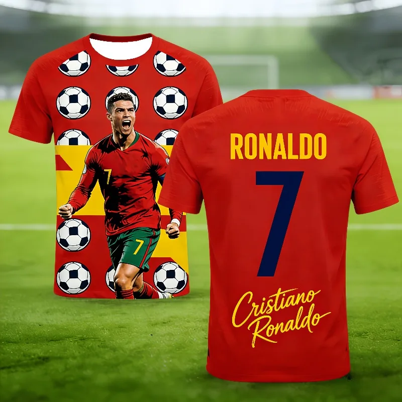 

ИИ-бот Роналду на базе ChatGPT # Футбольная форма 7 2026 Fan Edition: удобная, дышащая спортивная одежда для детей и взрослых, летняя тренировочная футболка