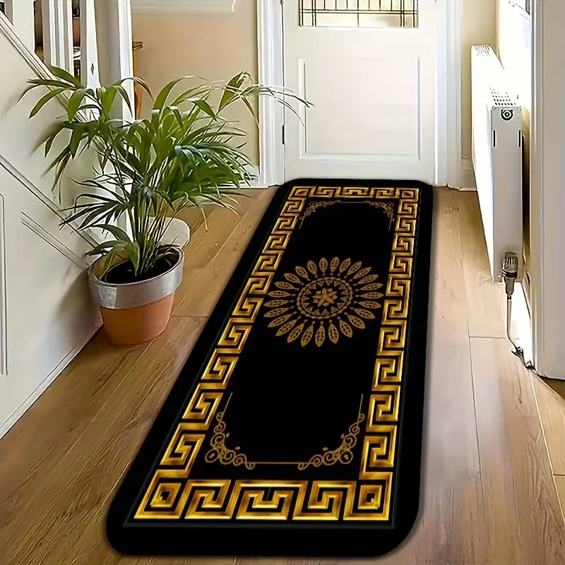 Kitchen Floor Mat Bedroom Living Room Long Bedside Hallway Hallway Soft Washable Carpet Non-slip Bathroom Entrance Doormat