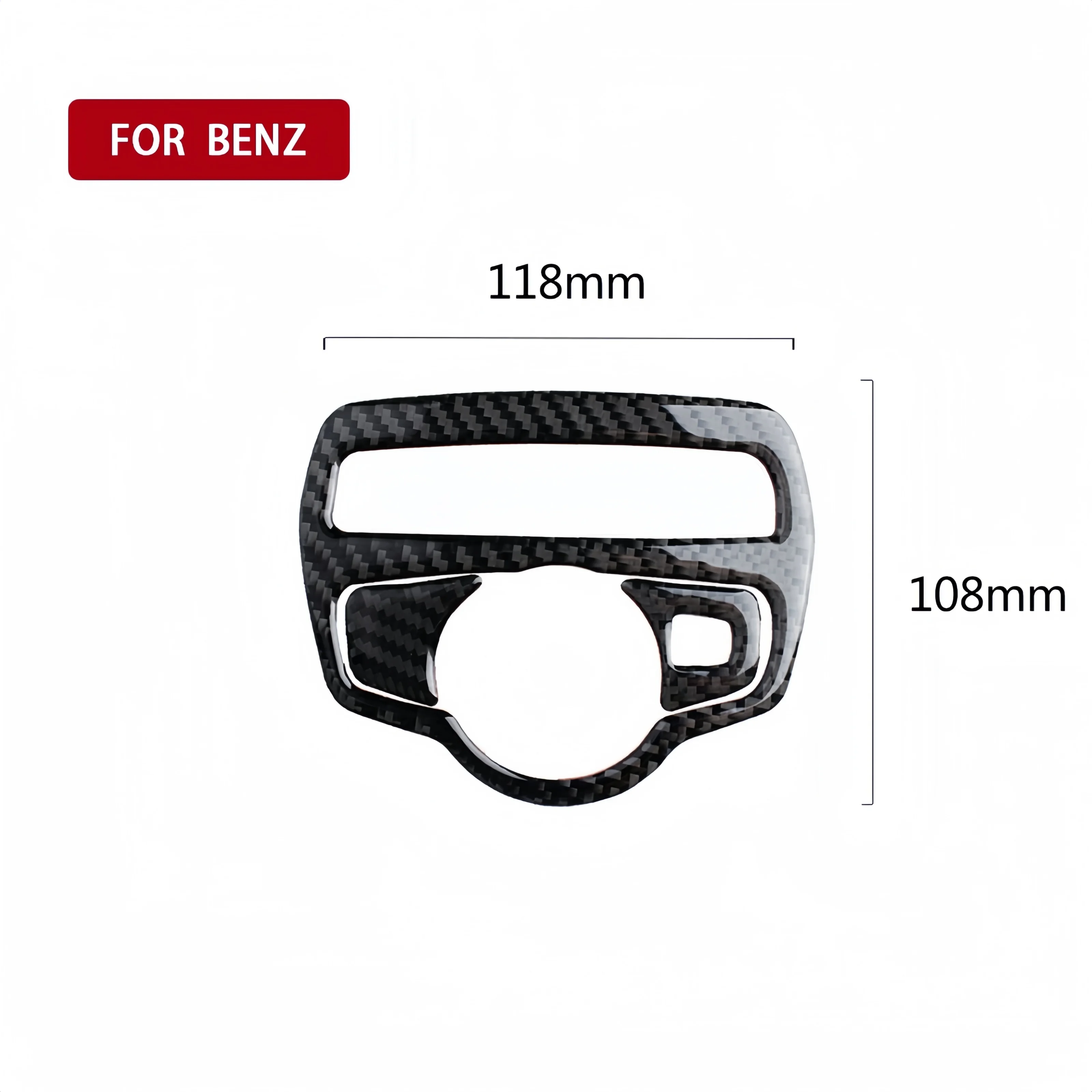 For Mercedes W205 Benz C Class GLC 2015-2020 Carbon Fiber Interior Headlight Switch Frame Cover Sticker Trim Auto Assesories