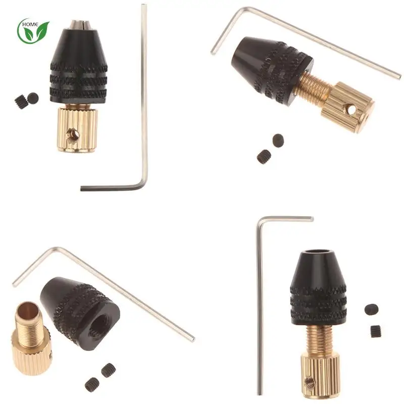 Electric Motor Shaft Mini Drill Chuck Fixture 0.5-3.2mm Drill Bit Micro Drill Chuck Hex Drill Chuck Adapter 2.3mm/3.17mm/ 5mm