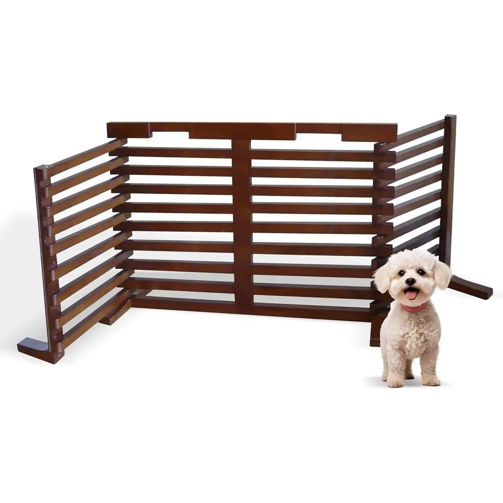 Zoovila olding Pet Gate - Wooden ree Standing Dog Gate Indoor Doorway - 30