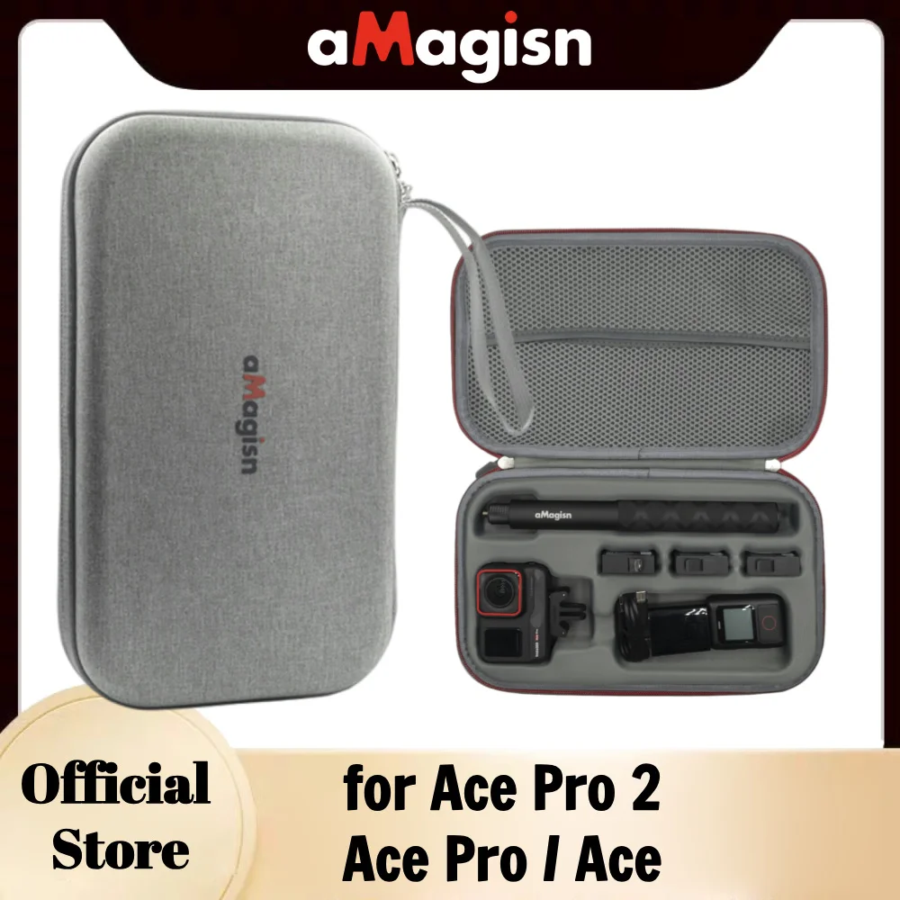 aMagisn Carrying Case for Insta360 Ace Pro 2 /Ace Pro /Ace,Large Capacity Travel Storage Bag,Insta 360 Ace Pro 2 Accessories