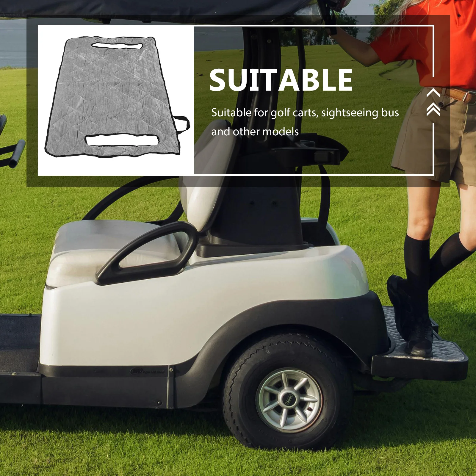 

Golf Cart Seat Cover Heavy Duty Protective Sleeve Slip Resistant Cart Seat Cover Replacement Outdoor Accessories