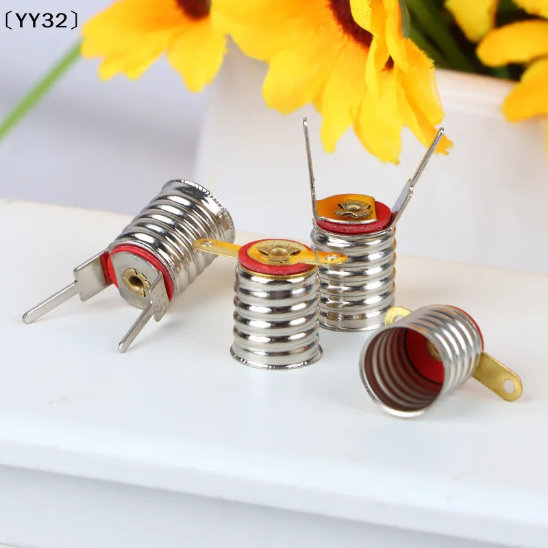 10Pcs E10 Lamps Base Holder Bulbs Light Base Socket Home Experiment Circuit Electrical Test Accessories〔YY32〕