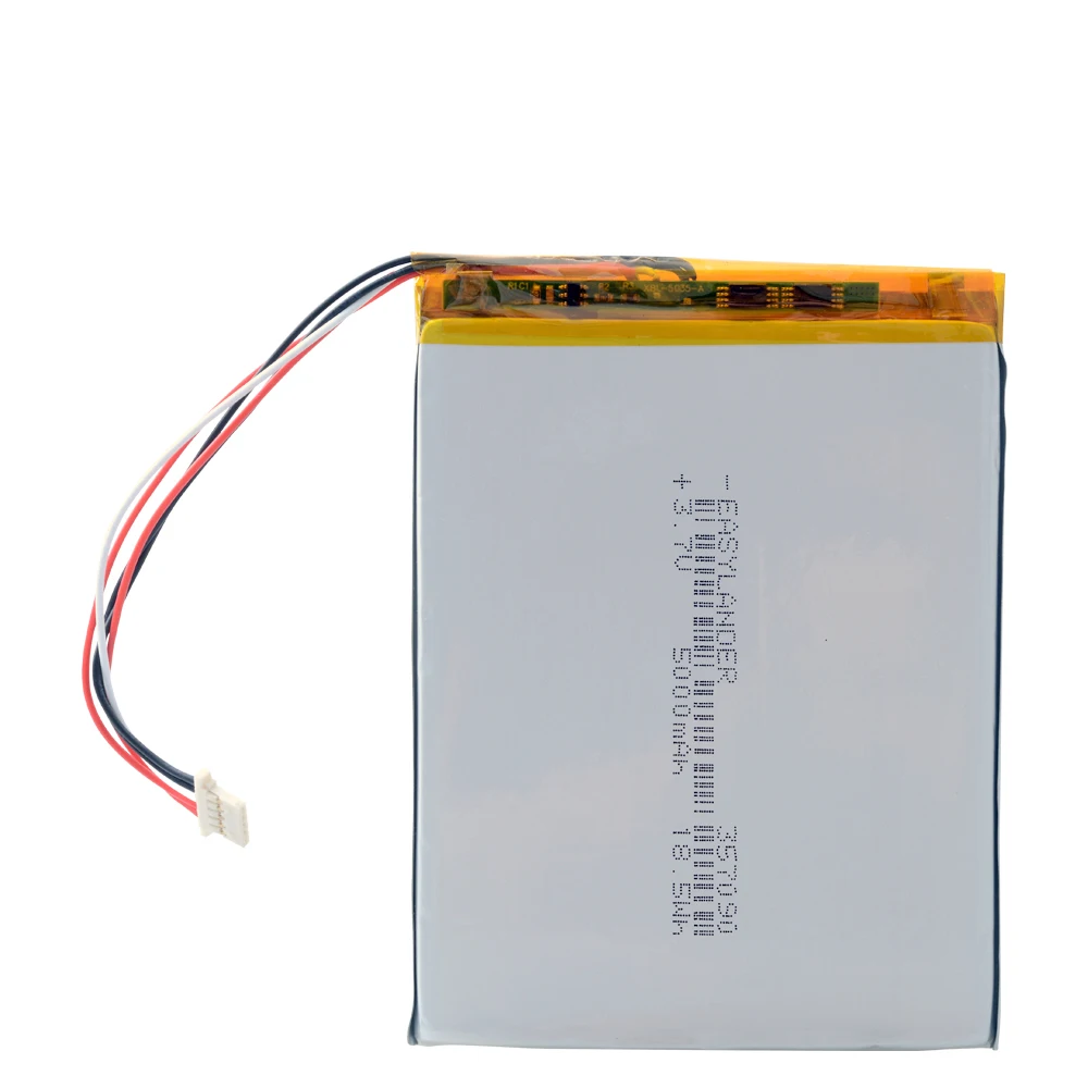 5-wire  357090 3.7V 5000mAh Rechargeable Lithium Polymer Lipo Li-ion Battery For Tablet PC E-book Medical Equipment