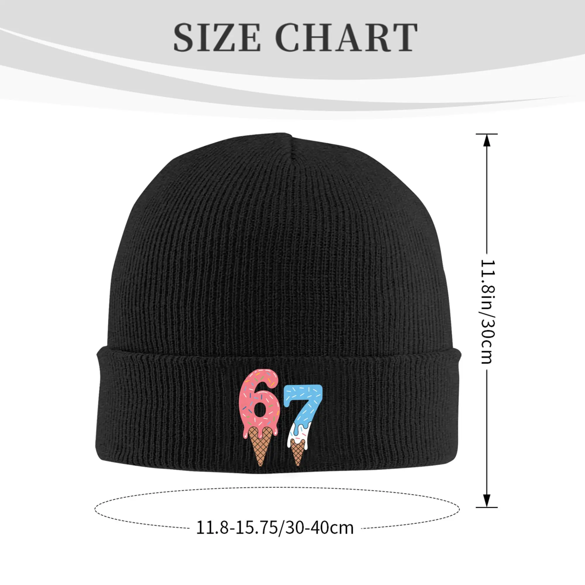 Funny Six Seven 67 Meme Knitted Hat Beanie Autumn Winter Hats Warm Acrylic  Color  Caps Men Women Gift,