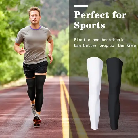 Summer Sun Protection Leg Cover High Elastic Breathable Quick-Drying Silicone Anti-Slip Cycling Leg Cover Sun Protection Running