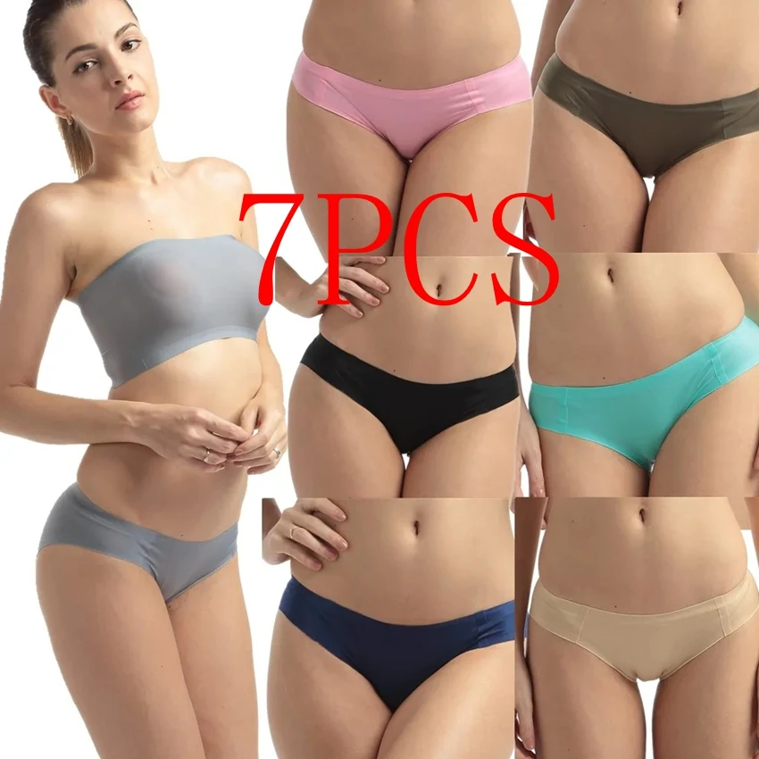 

7Pcs women underwear sexy lingerie briefs female panty underwear Ice silk seamless panties women lingeries sexy hot