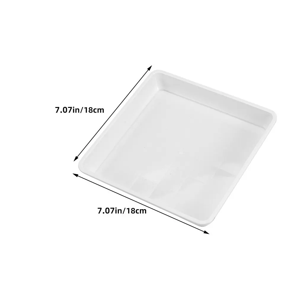 20pcs Square Plastic Plant Saucers for Indoor Outdoor Use – Drip Water Catcher Drain Trays for Pots Bonsai Garden