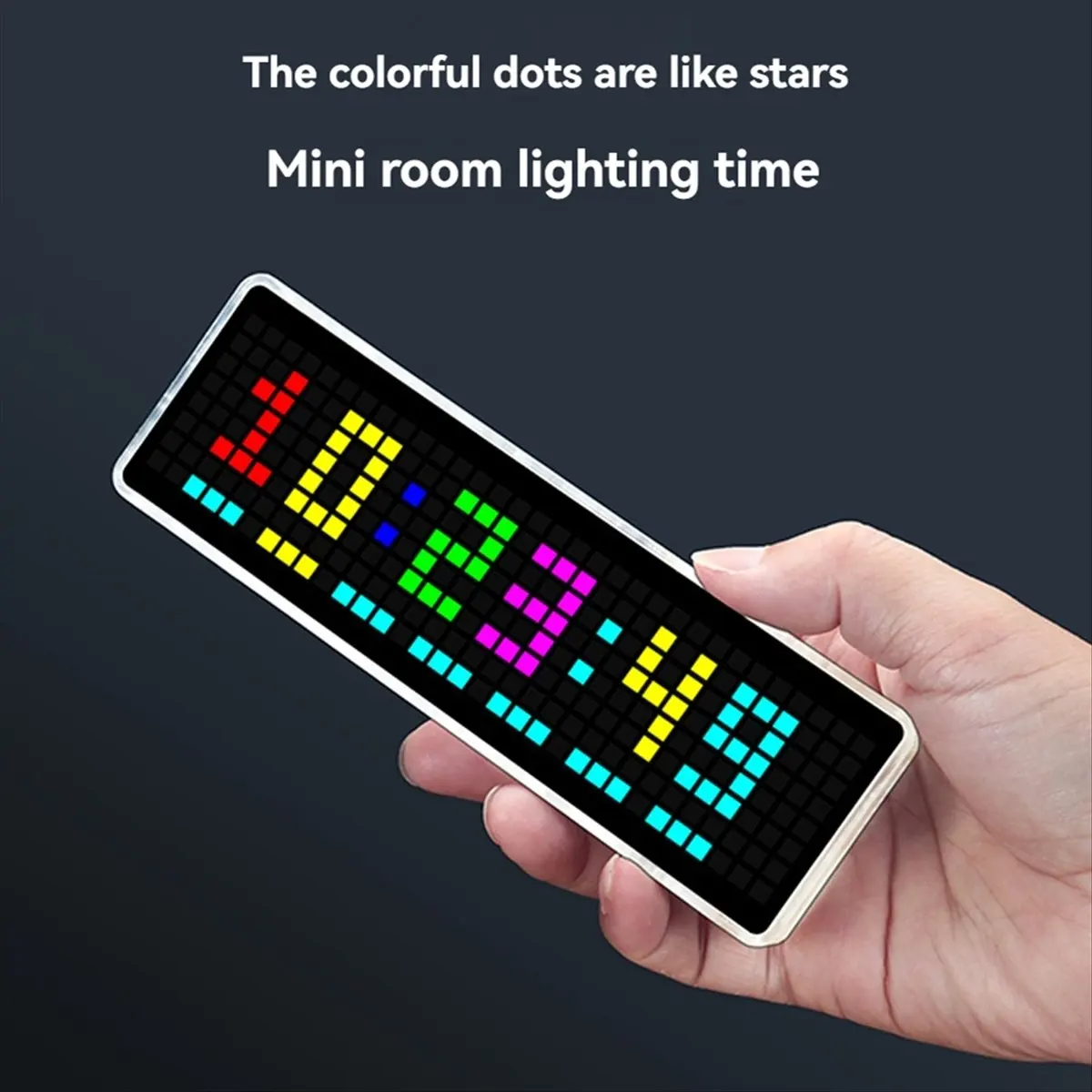 LED Music Spectrum Sound Display Electronic Clock RGB Light Colorful Spectrum Pickup Atmosphere Lamp Level Indicator