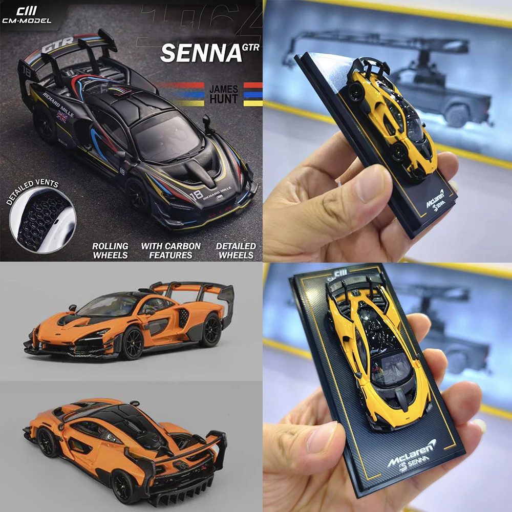 cm-モデル-1-64-セナ-gtr-合金ダイキャストカーモデル、限定トラック専用ハイパーカーレーシングレプリカコレクタブルギフト