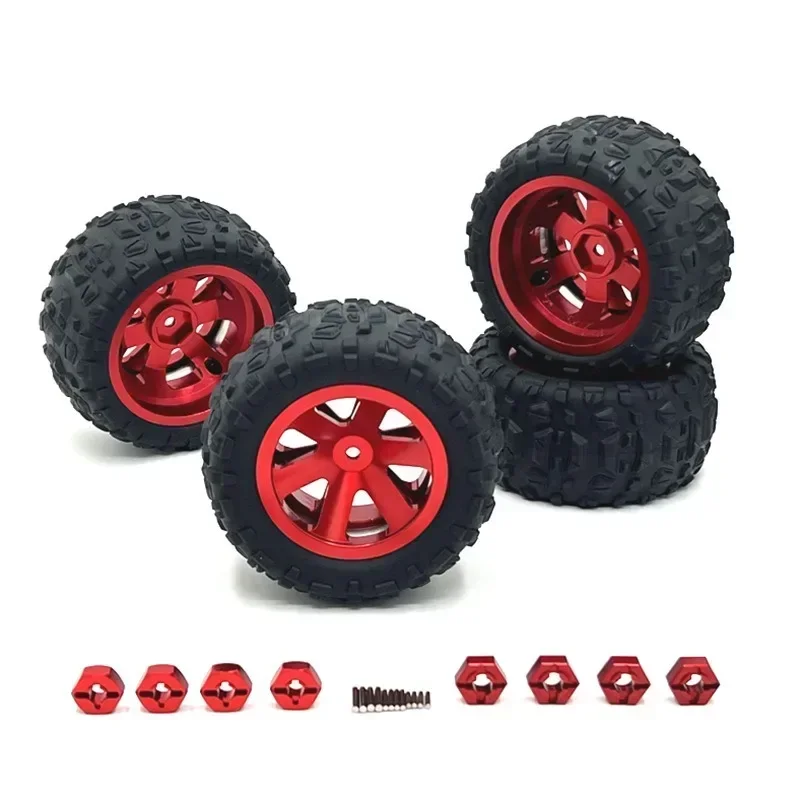 

86mm Metal Wheel Rims Tires Rally Wheels For MJX 16207 08-09-10 14210 WLtoys 1/16 A959 144001 10 1/12 124017-18-19