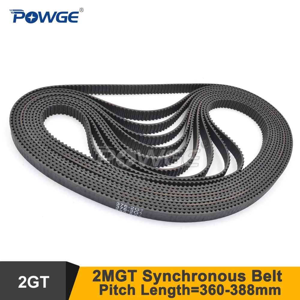 POWGE LP = 360 362 364 368 370 372 374 376 378 380 382 384 386 2GT sabuk waktu W = 6/9mm 2MGT G2M sabuk sinkron 360-2GT 388-2