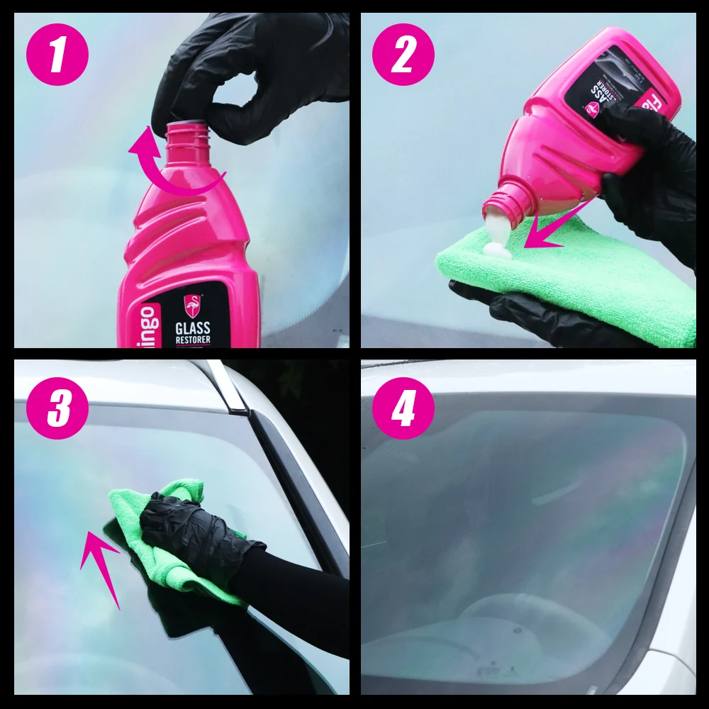 Flamingo F360 410ml Glass Restorer Glass Polish and Clean Water Repellent Anti-Rain Nano Windshield Coating Protection For Car