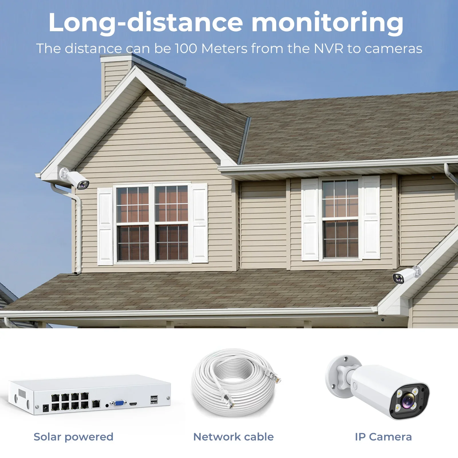 8CH 4MP 8MP POE Security Camera System Two Way Audio 8MP NVR Kit CCTV Outdoor IP Camera H.265 P2P Video Surveillance Set