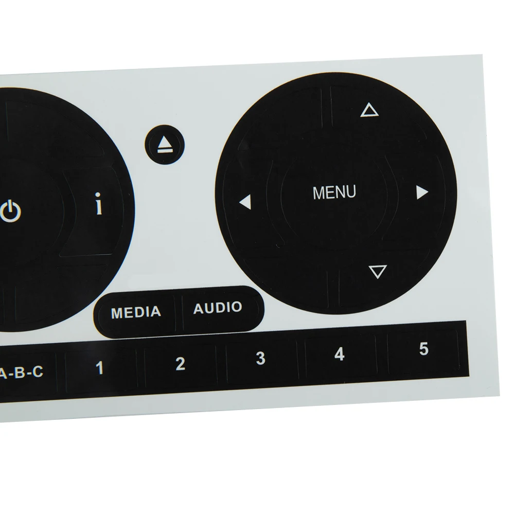 Radio Stereo Worn Peeling Button Repair Kit Decals Stickers For Fiat 500 2011 To 2016 CD Radio Audio Button Repair Stickers