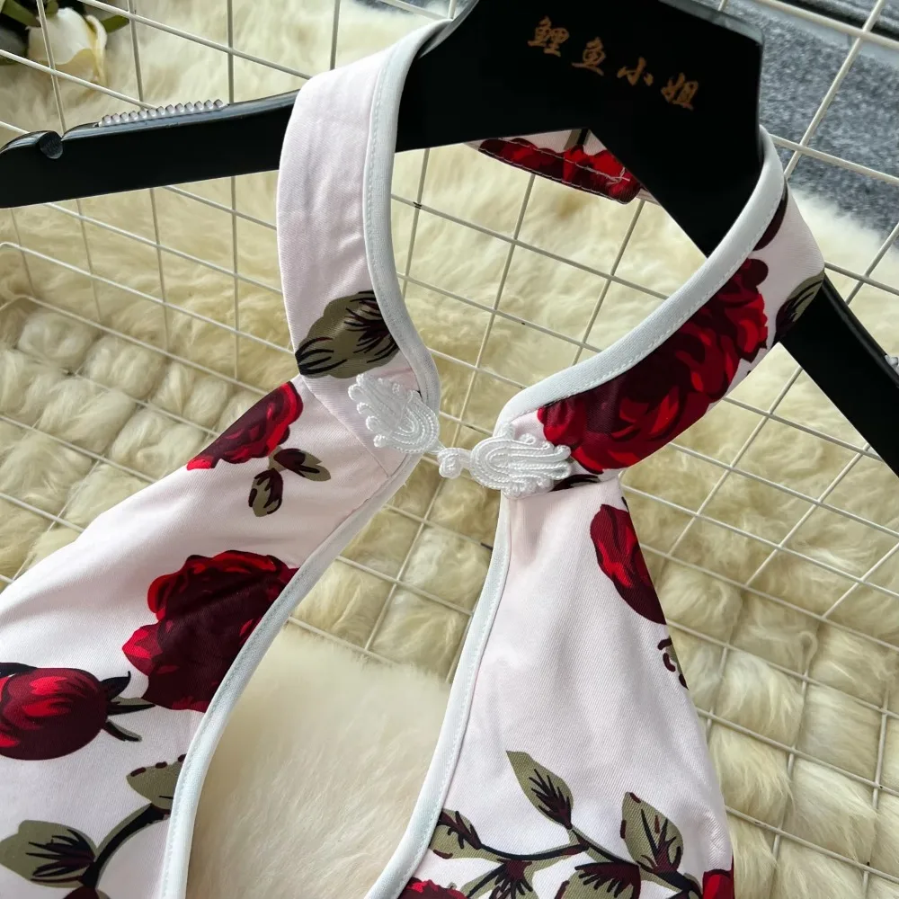 背中の開いた人魚のドレス,カットアウト,ノースリーブ,プリーツ,ヴィンテージ,スリム,甘い,エレガント,夏