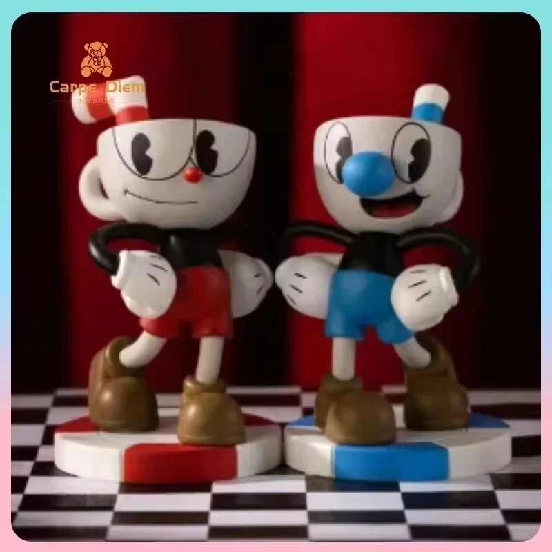 PLZDOT x STUDIO MDHR Cuphead Adventure Series Blind Box Co-Branded Game Peripheral Trendy Ornament Toy Desktop Decoration Figure