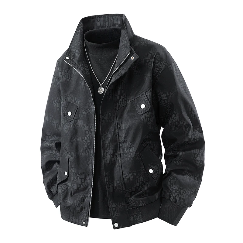 Herrenjacke Mäntel Oversize Herbst 6XL 7XL 8XL Plus Size Bedruckt Warm 2026 Lose Oberbekleidung Marken-Taschen Reißverschluss Bequeme Softshell-Jacke – Detail 15