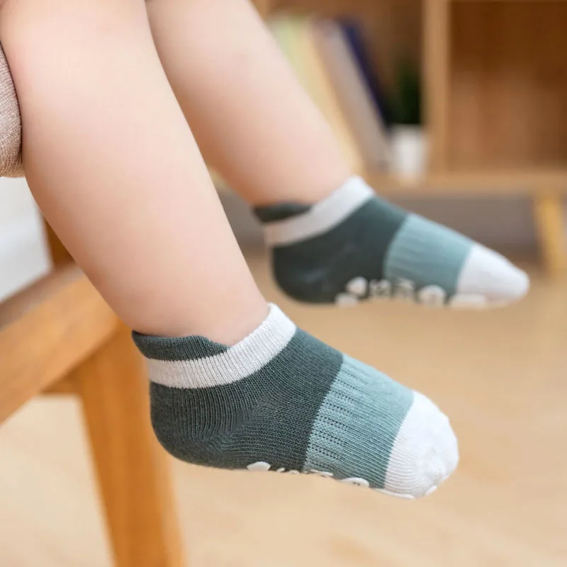 5 Pairs Kids Casual Cute Non-slip Socks Breathable Girls Boys Babys Cotton Socks