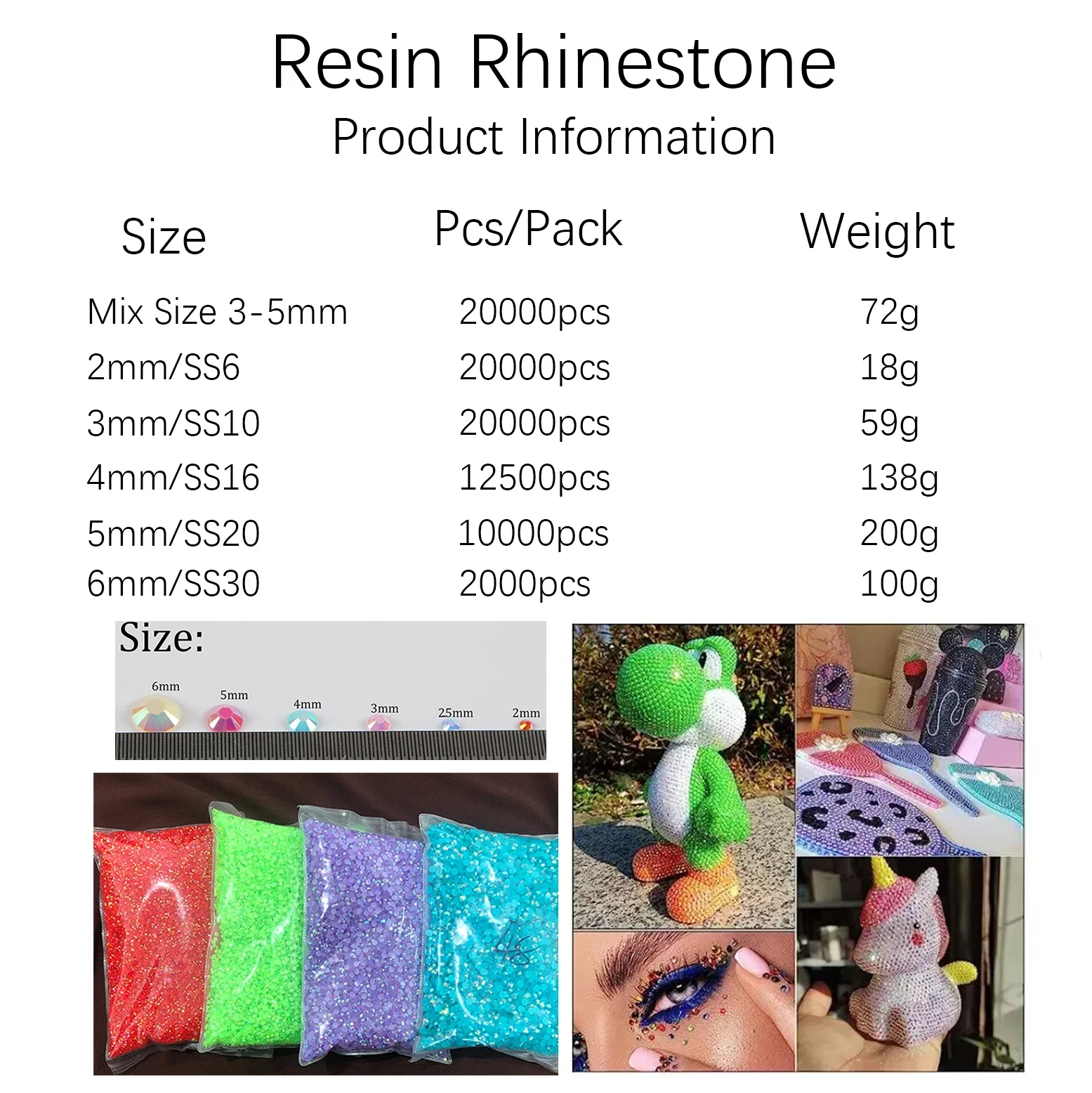 wholesale Bulk Jelly AB Resin Rhinestones  Non hotfix Rhinestone Craft Supplies Crystal For Bottles Mugs Tumbler