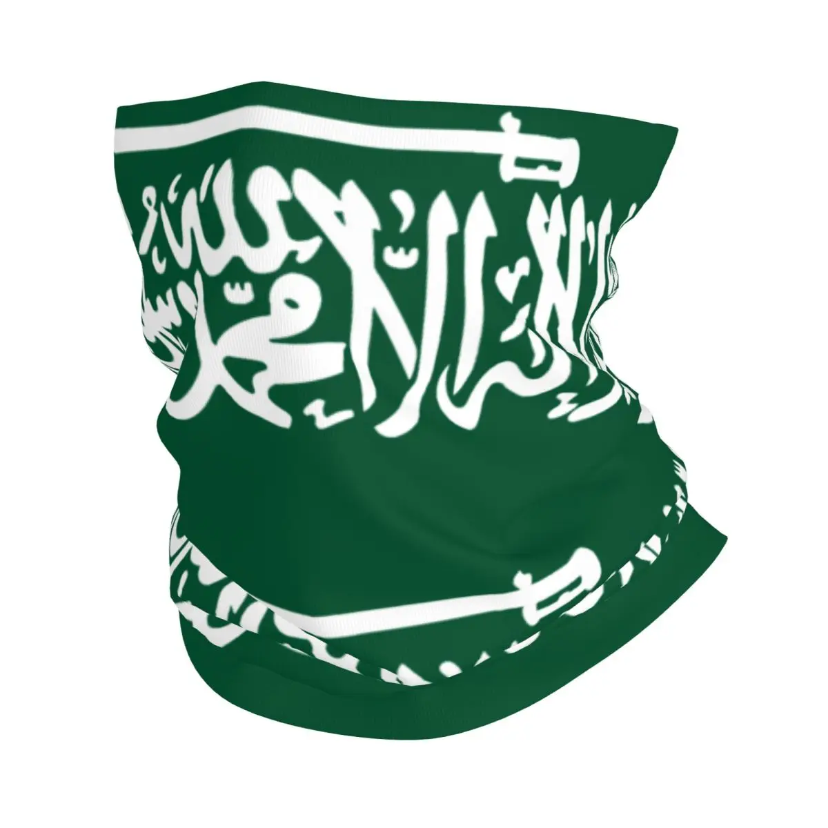 Saudi Arabia Flag Bandana Neck Gaiter Printed Mask Scarf Multifunctional Headwear Running for Men Women Adult Winter