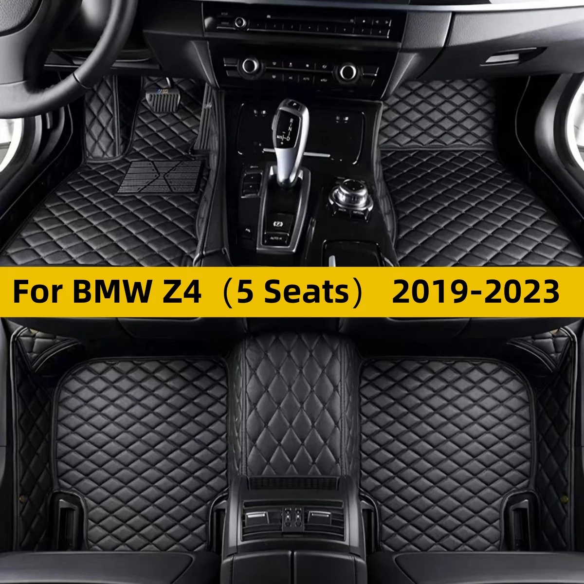 Custom Car Floor Mats For BMW Z4（5 Seats）2019 2020 2021 2022 2023 Auto Leather Foot Mat Rugs Carpet Pads