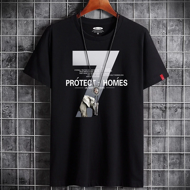 New T Shirt for Men 2023 Summer Fitness White O Neck Oversized Goth Punk Vintage Hip Hop Couples Men Clothing Male T-shirt Tops