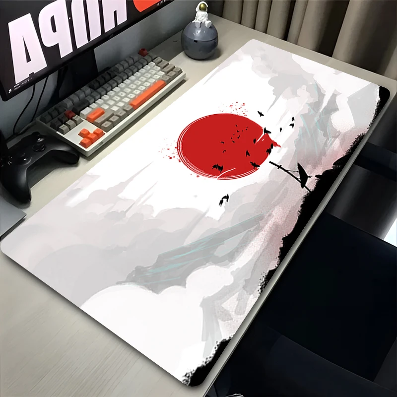 Samurai Warrior Mouse Pad Non-Slip Rubber Edge locking mousepads Game play mats notebook computer Pad table mat Anime PC carpet