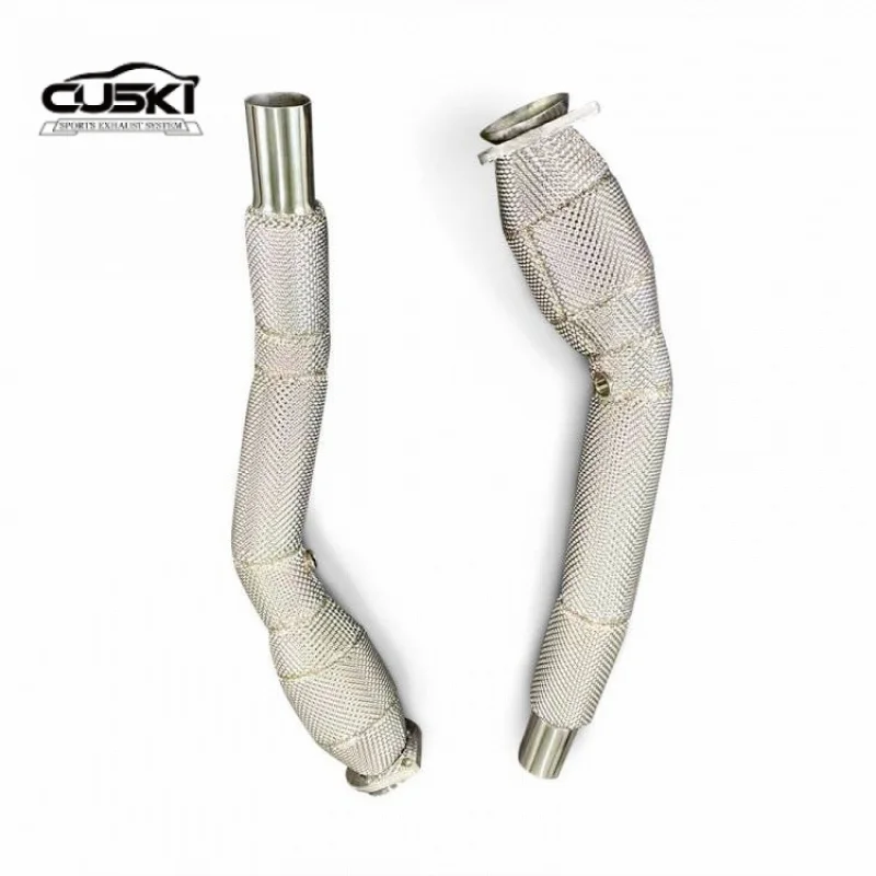 Stainless steel downspout with heat shield Exhaust Modification Exhaust Downpipe for Jaguar XKR-S 5.0T 2009-2019 Car exhaust