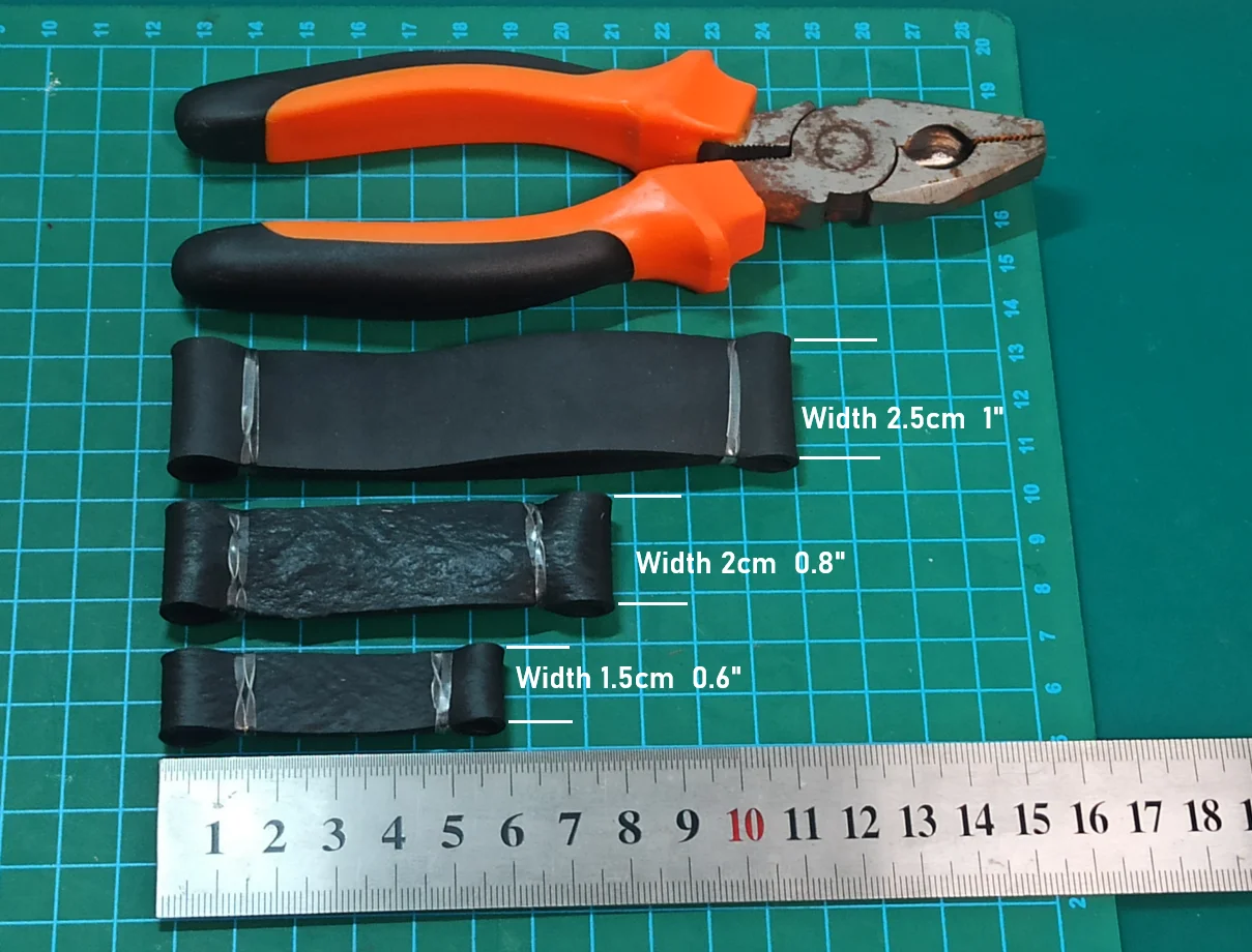 10Pcs Durable Strong Wide Black Rubber Bands For Parcel Packing Packaging