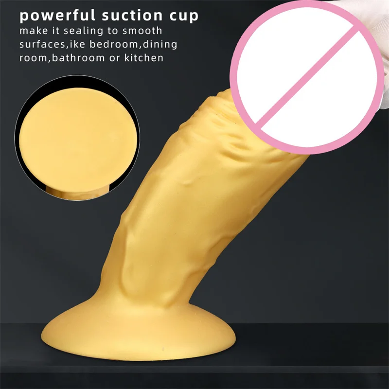 Huge Realistic Penis Soft Silicone Anal Dildo Vaginal Masturbators Anus Dilator with Suction Cup Big Dick Sex Toys for Women Men