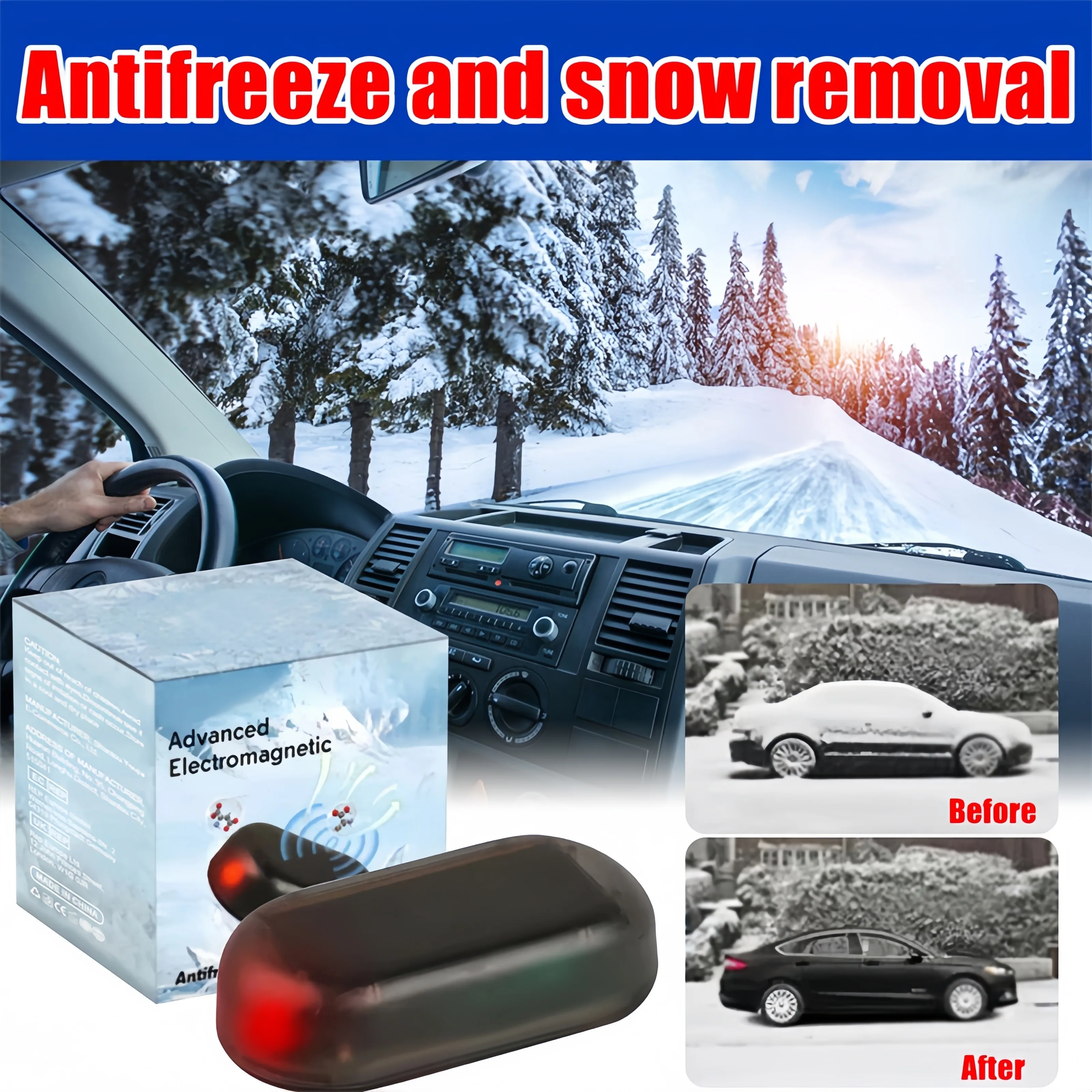 Microwave De-icing of Car Window Glass Electromagnetic Interference Anti-icing Anti-freeze Car Windshield Snow Removal