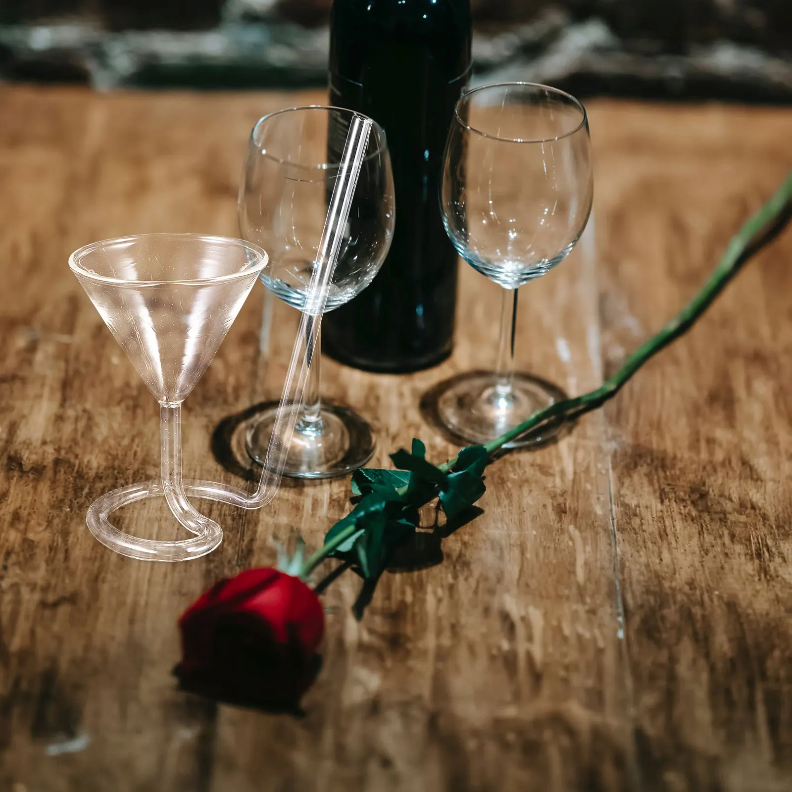 

Creative Spiral Wine Cup Long Tail Straw Glass Cocktail Glass Ideal for Hot Cold Drinks Beach Bbq Parties Barware