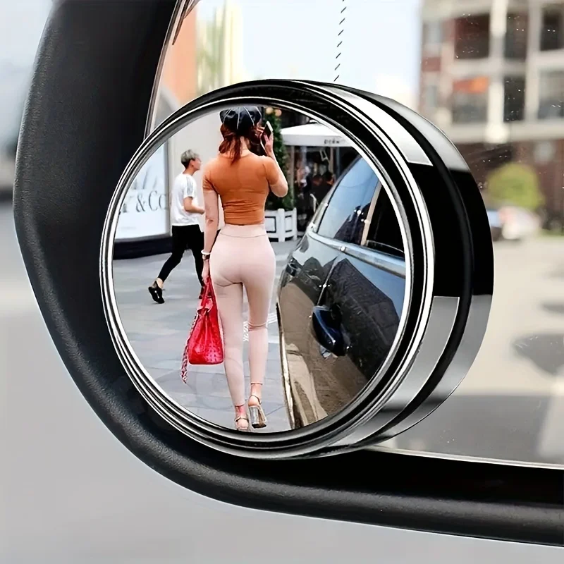2pcs Car Blind Spot Mirror Rearview Mirror Rain Multifunctional 2-in-1 Rain Covering For Rainy Days Expanding View Safety Driv