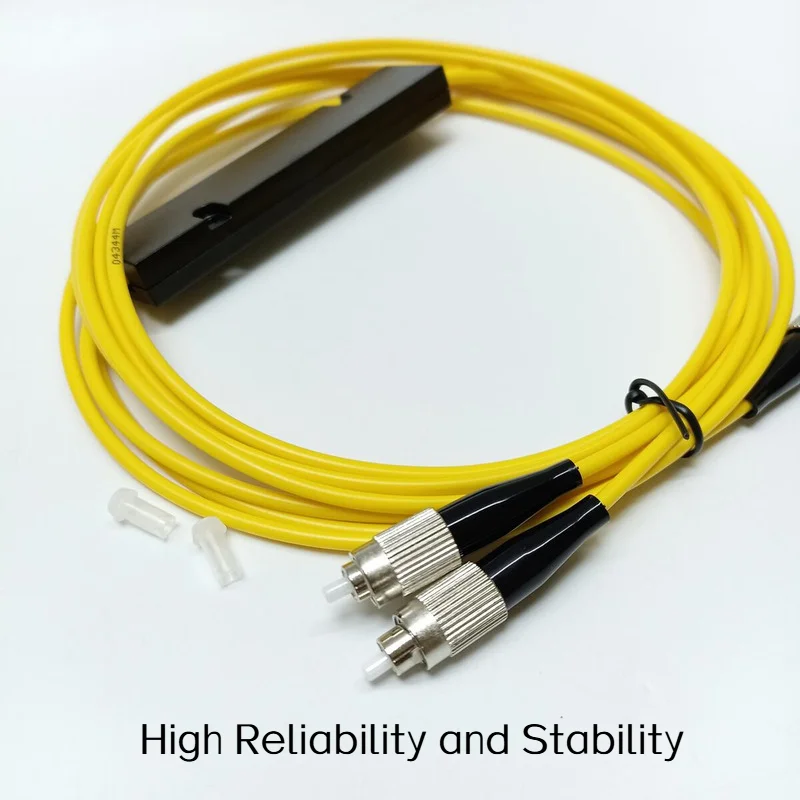 Fiber Optic Splitter 1X2 FC UPC PLC With 1 To 2 Distribution Channel 50:50 Ratio Wiring Coupler FTTH