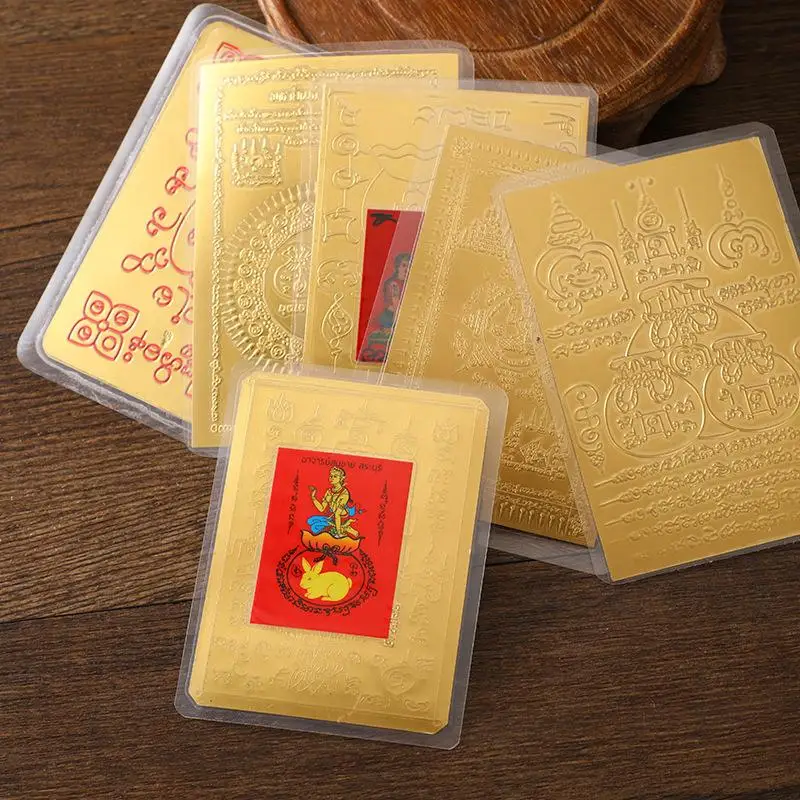 تميمة بوذا التايلاندية لعام 2025 مع الرونية الخاصة، وحقيبة المال، وديكور آلهة الحظ، وبطاقة ميمونة، وحسن سعيد #3