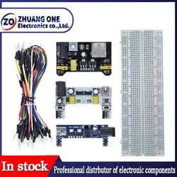 3.3V/5V MB102 zasilanie płytki prototypowej moduł + 65 przewody połączeniowe + MB-102 830 punktów prototypowa deska do chleba do zestawu arduino