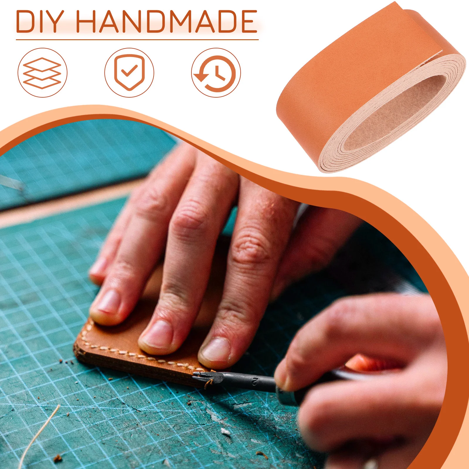 1 Roll Strip Craft Soft Durable Breathable Perfect for DIY Crafts Watchband Bag Shoulder Strap Pet Collar