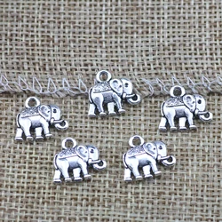 40pcs 12*14mm Charm Metal  Alloy Small Elephant Charms Fit Jewelry Animal Pendant Charms Makings