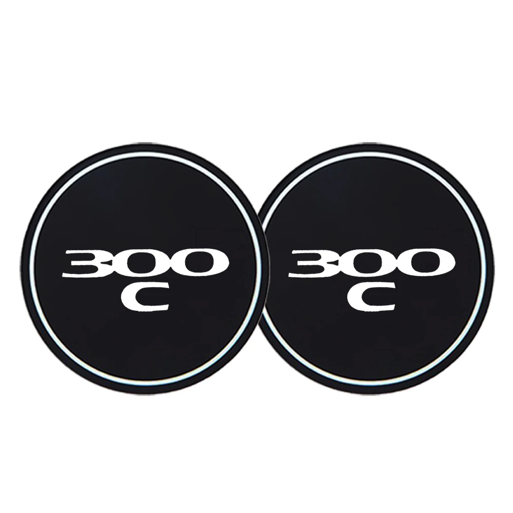 For Chrysler 200 200S 300 C 300M 300 S Emblem Roomster Silicone Mat 2Pcs Car Cup Holder Anti Slip Insert Coasters Pad Decoration view 6